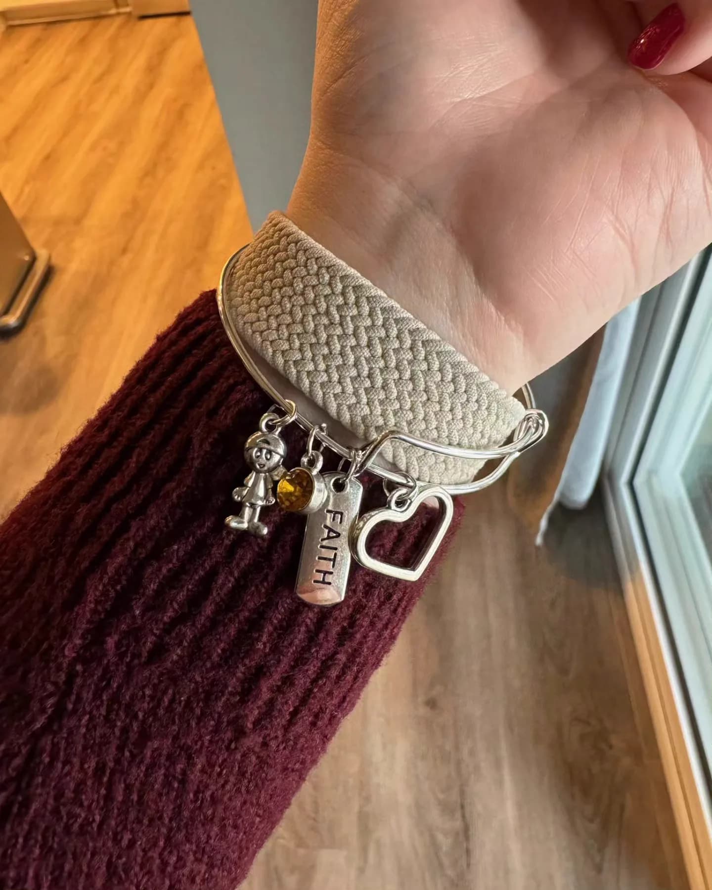 Personalized charm bracelet from the Photo Booth customization bar